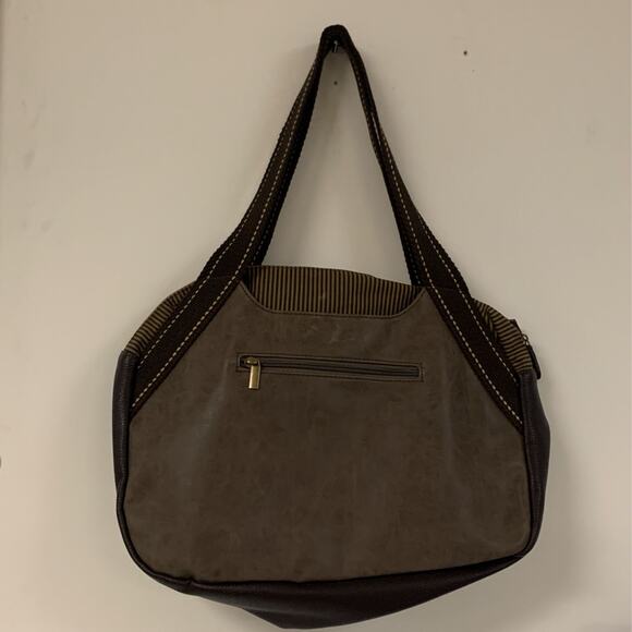 Chala Handbag Shoulder Purse Tote Bag with Elephant Charm, Stone Gray - Picture 2 of 12